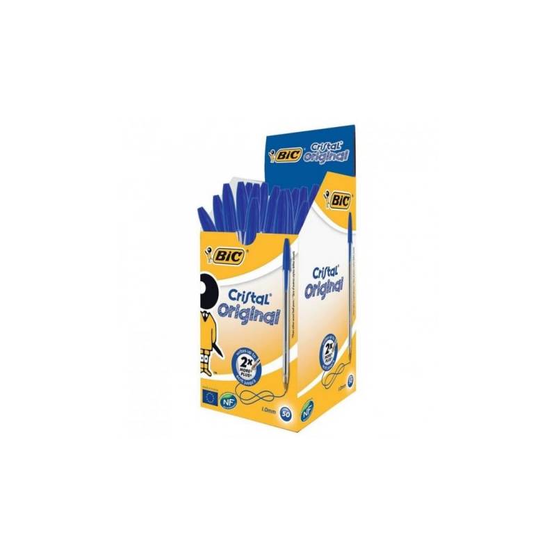 CAJA 50 BOLIGRAFOS BIC CRISTAL AZUL